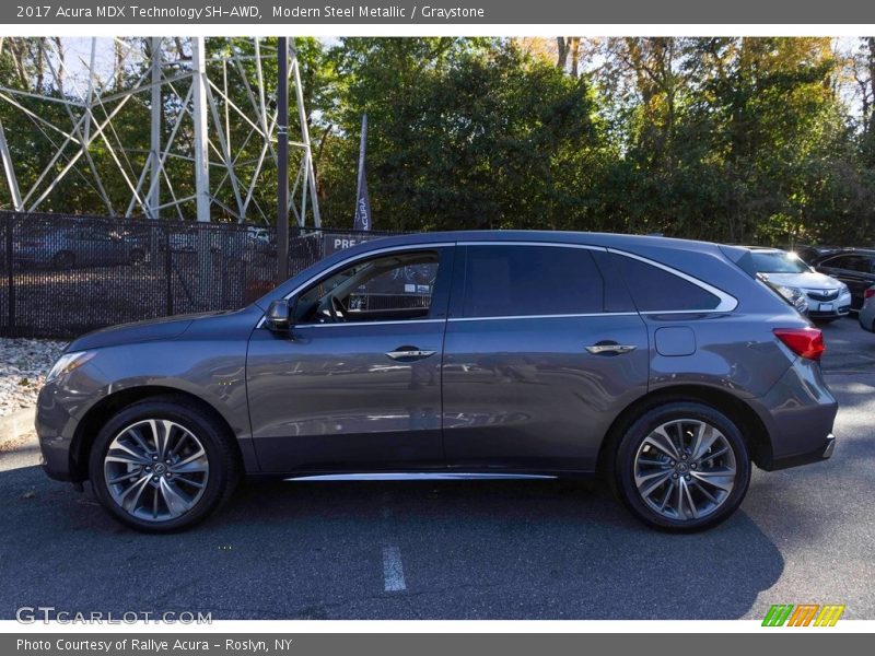 Modern Steel Metallic / Graystone 2017 Acura MDX Technology SH-AWD