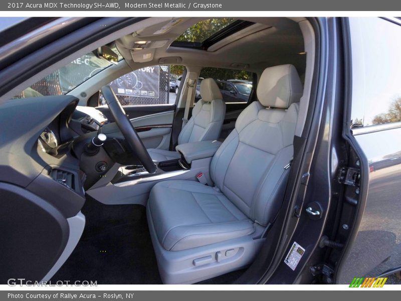 Modern Steel Metallic / Graystone 2017 Acura MDX Technology SH-AWD