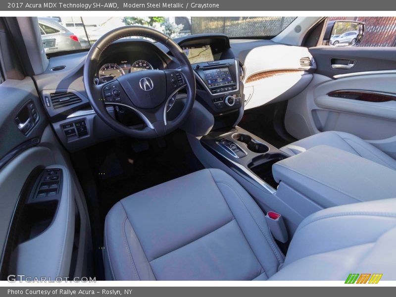 Modern Steel Metallic / Graystone 2017 Acura MDX Technology SH-AWD