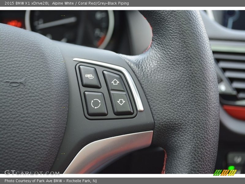 Alpine White / Coral Red/Grey-Black Piping 2015 BMW X1 xDrive28i