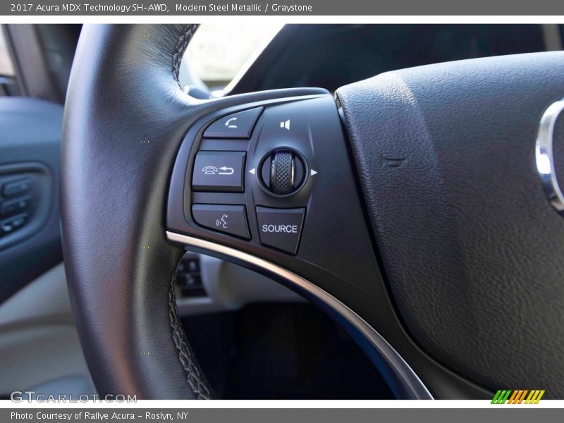 Modern Steel Metallic / Graystone 2017 Acura MDX Technology SH-AWD