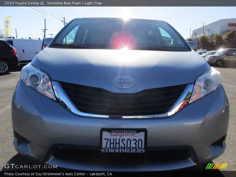 Shoreline Blue Pearl / Light Gray 2014 Toyota Sienna LE