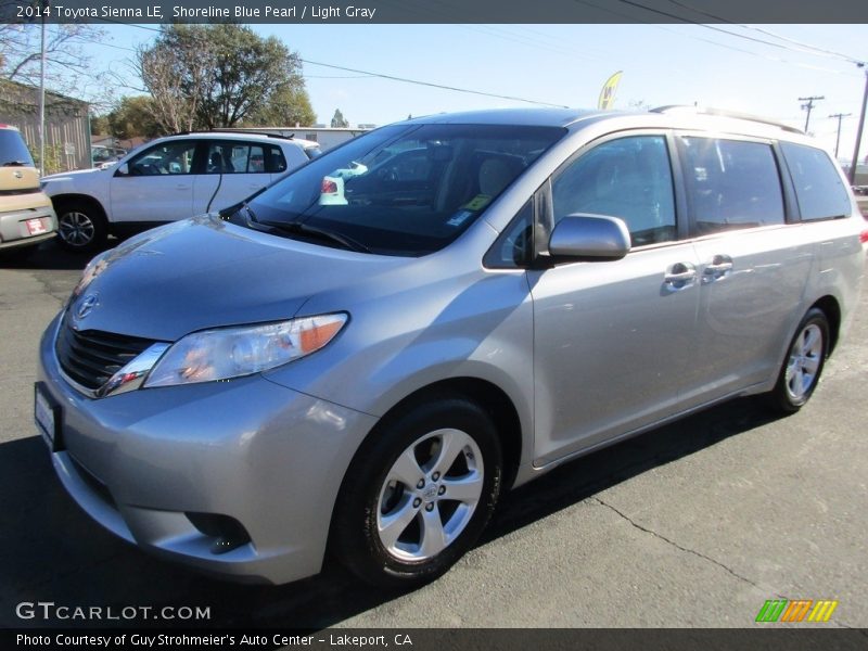 Shoreline Blue Pearl / Light Gray 2014 Toyota Sienna LE
