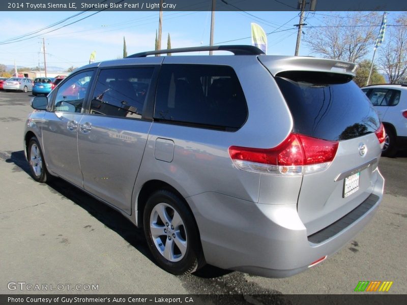 Shoreline Blue Pearl / Light Gray 2014 Toyota Sienna LE