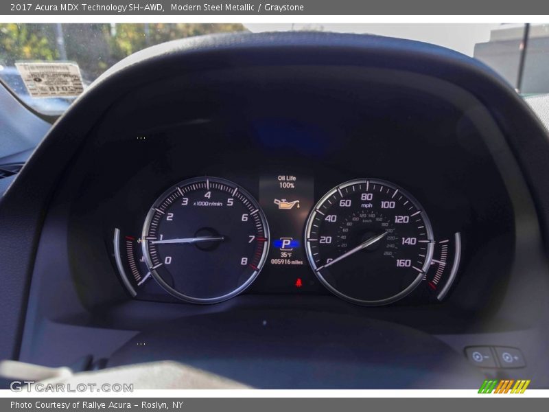 Modern Steel Metallic / Graystone 2017 Acura MDX Technology SH-AWD