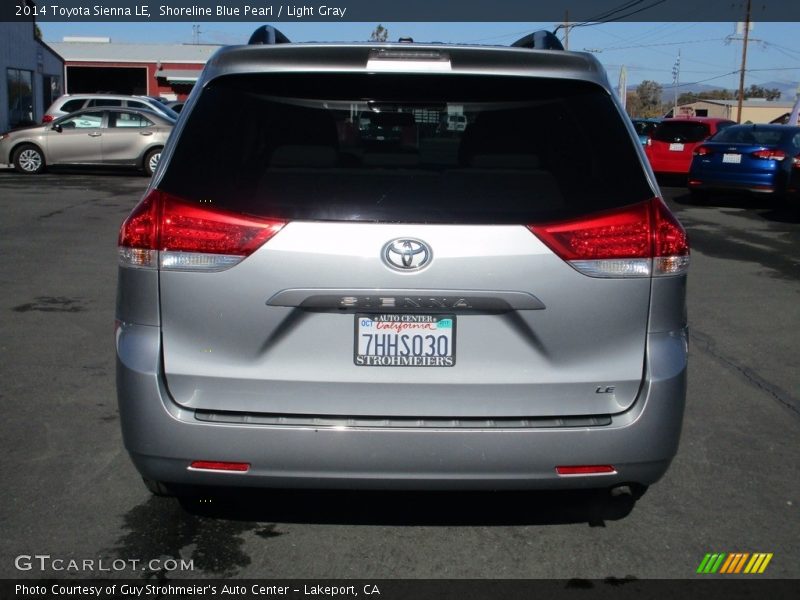 Shoreline Blue Pearl / Light Gray 2014 Toyota Sienna LE