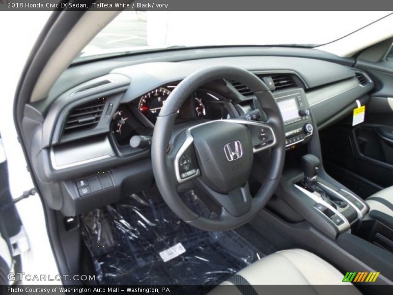 Taffeta White / Black/Ivory 2018 Honda Civic LX Sedan