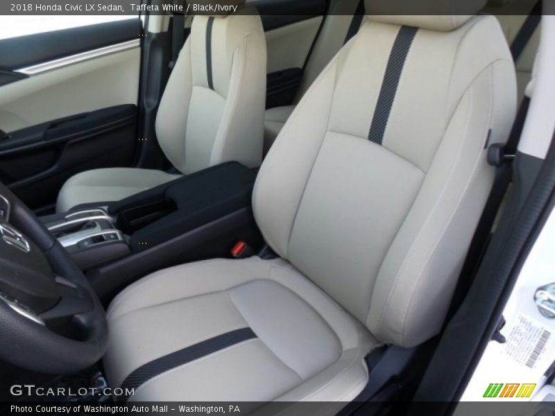 Taffeta White / Black/Ivory 2018 Honda Civic LX Sedan