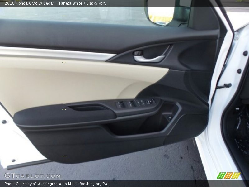 Taffeta White / Black/Ivory 2018 Honda Civic LX Sedan