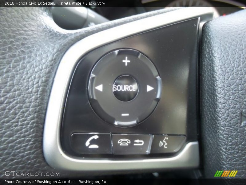 Taffeta White / Black/Ivory 2018 Honda Civic LX Sedan