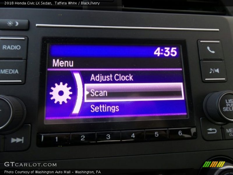 Taffeta White / Black/Ivory 2018 Honda Civic LX Sedan