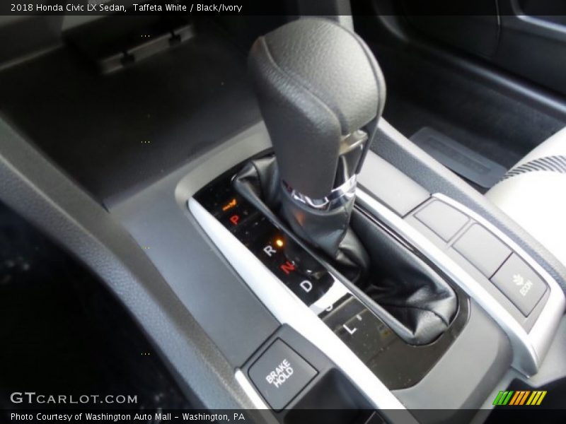 Taffeta White / Black/Ivory 2018 Honda Civic LX Sedan
