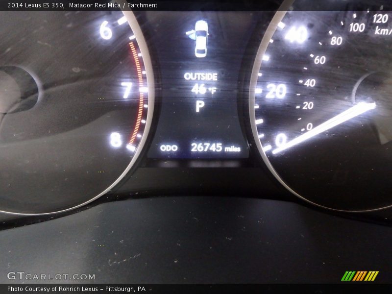 Matador Red Mica / Parchment 2014 Lexus ES 350