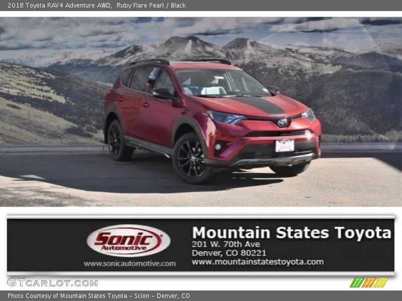 Ruby Flare Pearl / Black 2018 Toyota RAV4 Adventure AWD