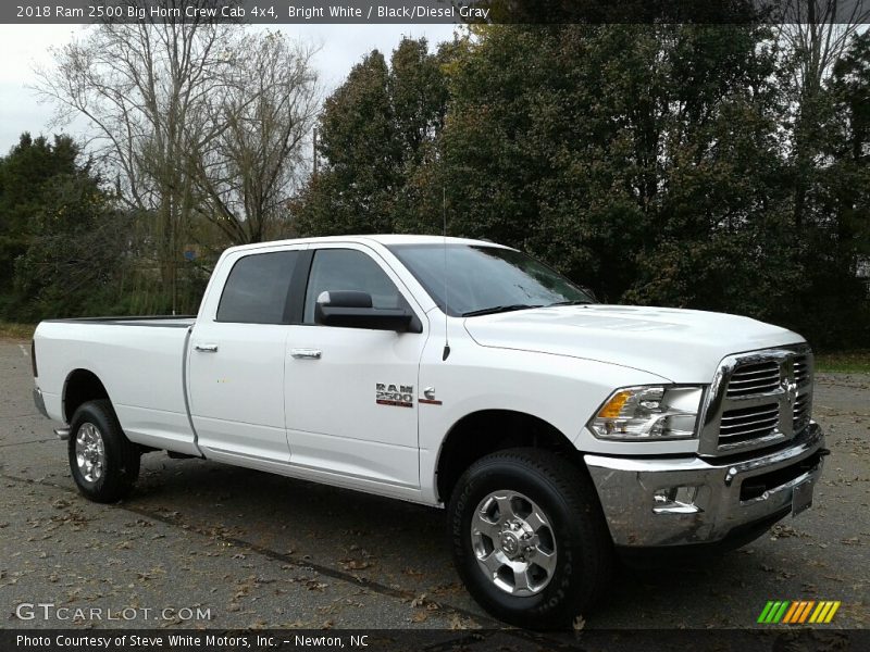 Bright White / Black/Diesel Gray 2018 Ram 2500 Big Horn Crew Cab 4x4