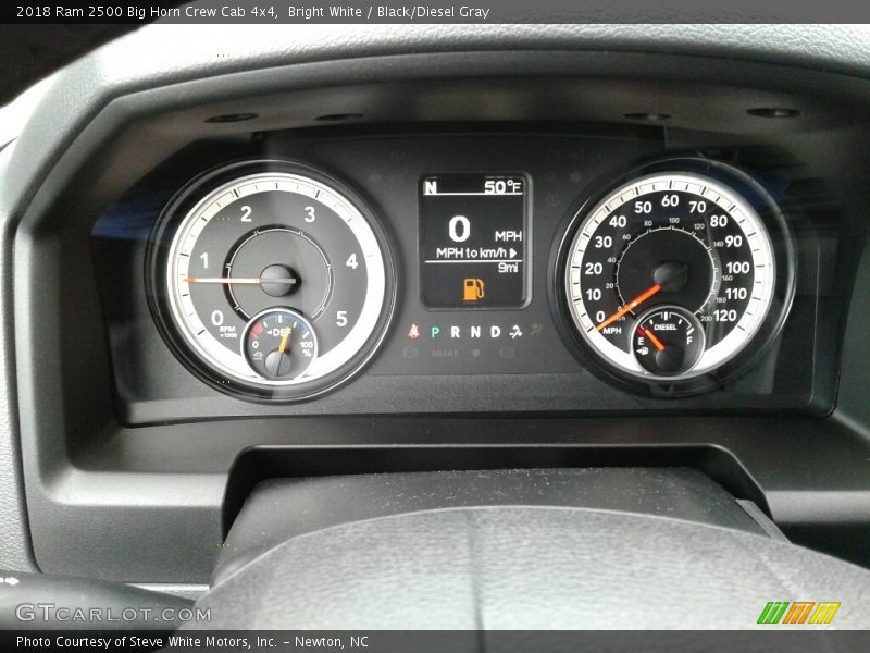 Bright White / Black/Diesel Gray 2018 Ram 2500 Big Horn Crew Cab 4x4