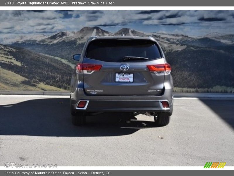 Predawn Gray Mica / Ash 2018 Toyota Highlander Limited AWD