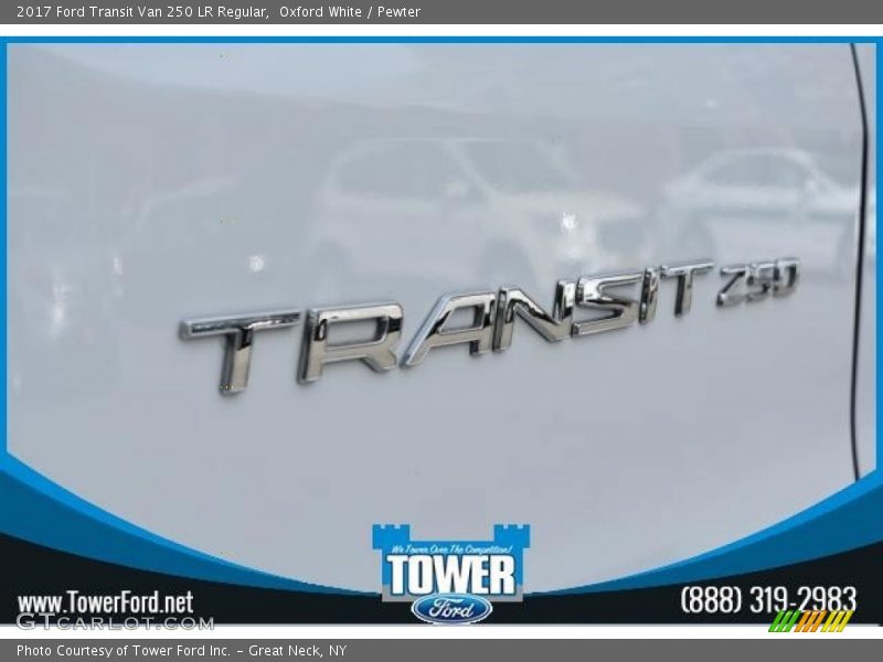 Oxford White / Pewter 2017 Ford Transit Van 250 LR Regular