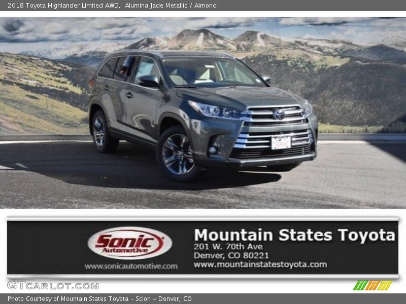 Alumina Jade Metallic / Almond 2018 Toyota Highlander Limited AWD