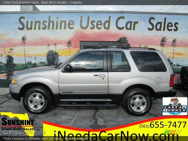 Silver Birch Metallic / Graphite 2002 Ford Explorer Sport