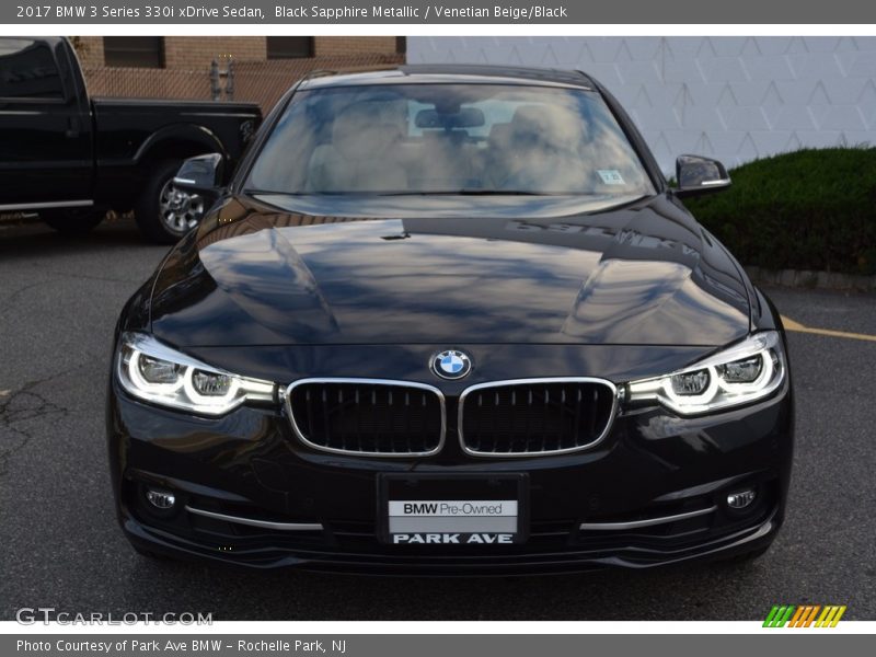 Black Sapphire Metallic / Venetian Beige/Black 2017 BMW 3 Series 330i xDrive Sedan