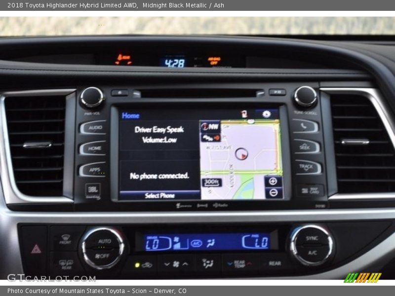 Controls of 2018 Highlander Hybrid Limited AWD