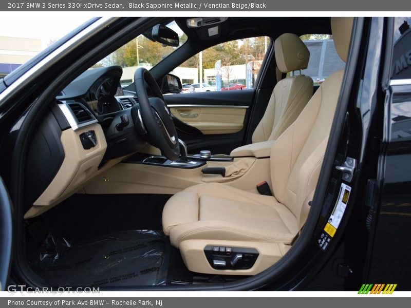 Black Sapphire Metallic / Venetian Beige/Black 2017 BMW 3 Series 330i xDrive Sedan