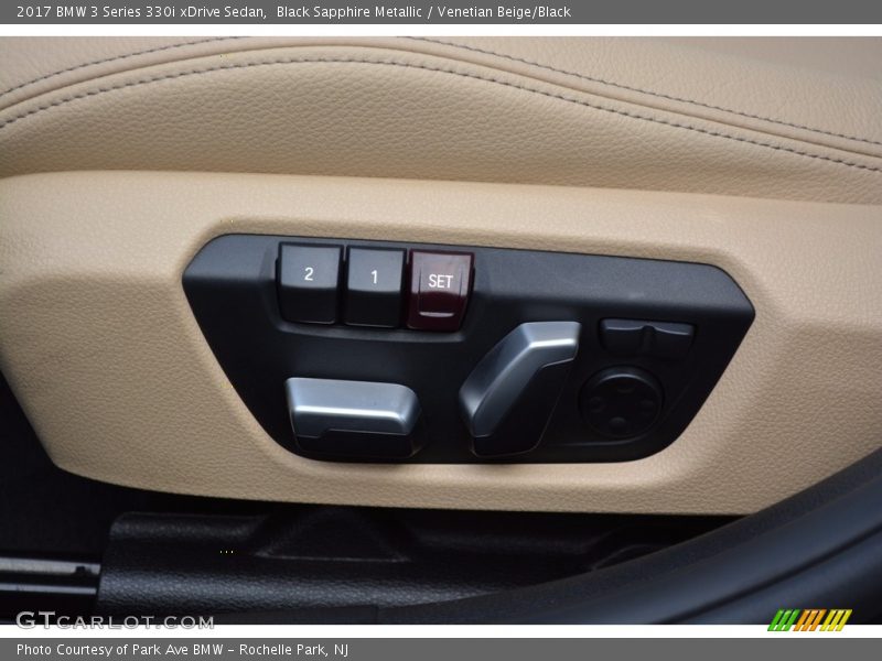 Black Sapphire Metallic / Venetian Beige/Black 2017 BMW 3 Series 330i xDrive Sedan