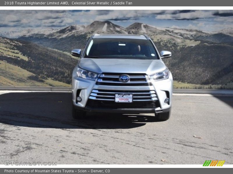Celestial Silver Metallic / Saddle Tan 2018 Toyota Highlander Limited AWD