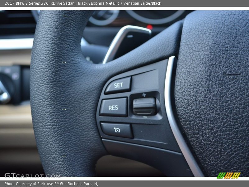 Black Sapphire Metallic / Venetian Beige/Black 2017 BMW 3 Series 330i xDrive Sedan