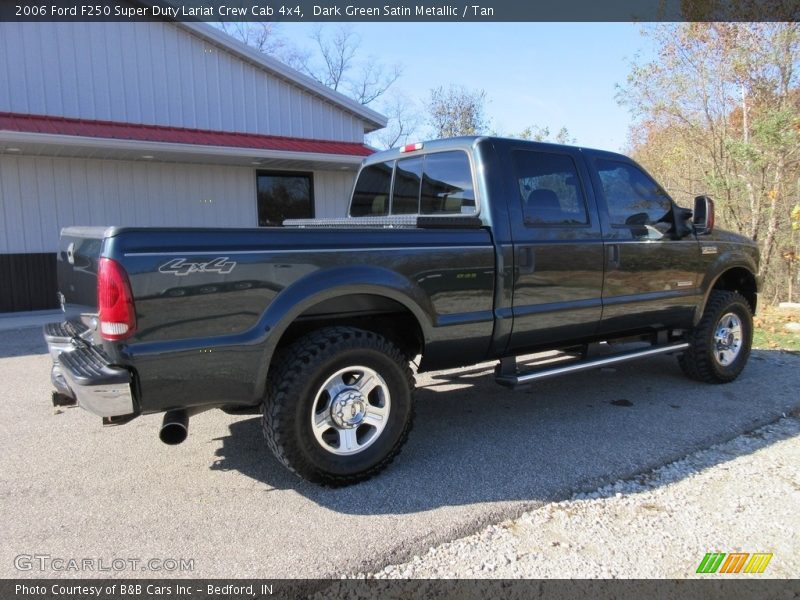 Dark Green Satin Metallic / Tan 2006 Ford F250 Super Duty Lariat Crew Cab 4x4