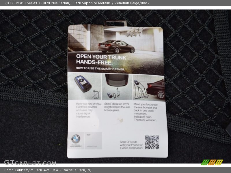 Black Sapphire Metallic / Venetian Beige/Black 2017 BMW 3 Series 330i xDrive Sedan