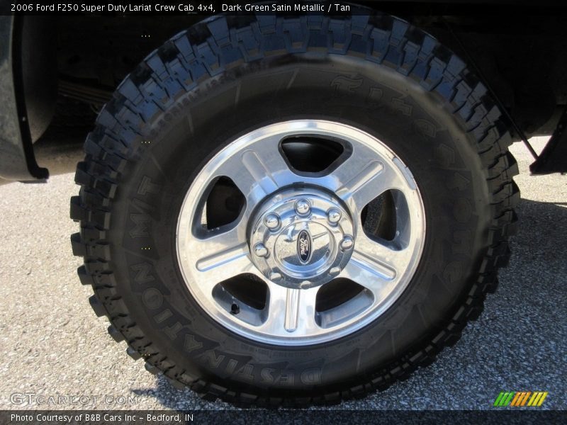 Dark Green Satin Metallic / Tan 2006 Ford F250 Super Duty Lariat Crew Cab 4x4