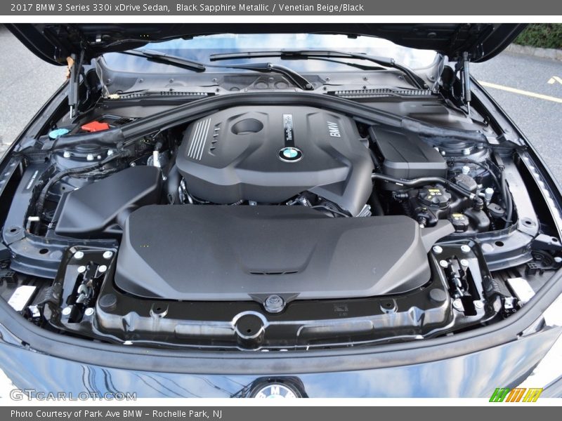 Black Sapphire Metallic / Venetian Beige/Black 2017 BMW 3 Series 330i xDrive Sedan