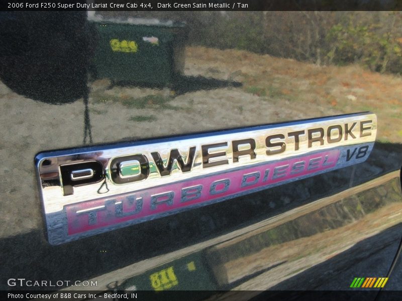 Dark Green Satin Metallic / Tan 2006 Ford F250 Super Duty Lariat Crew Cab 4x4