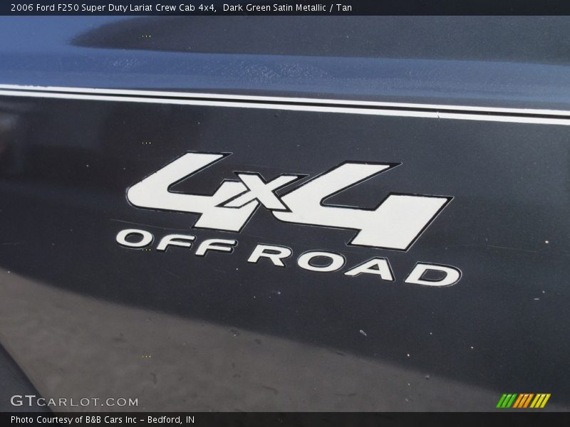 Dark Green Satin Metallic / Tan 2006 Ford F250 Super Duty Lariat Crew Cab 4x4