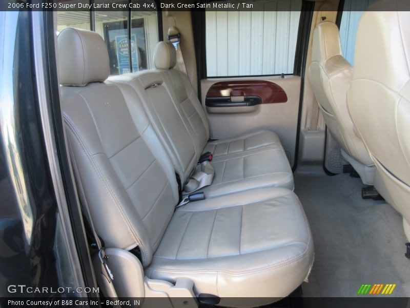 Dark Green Satin Metallic / Tan 2006 Ford F250 Super Duty Lariat Crew Cab 4x4