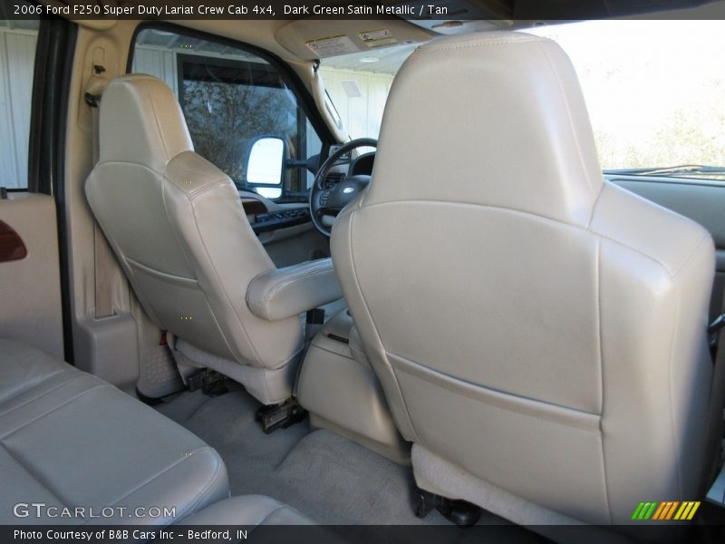 Dark Green Satin Metallic / Tan 2006 Ford F250 Super Duty Lariat Crew Cab 4x4