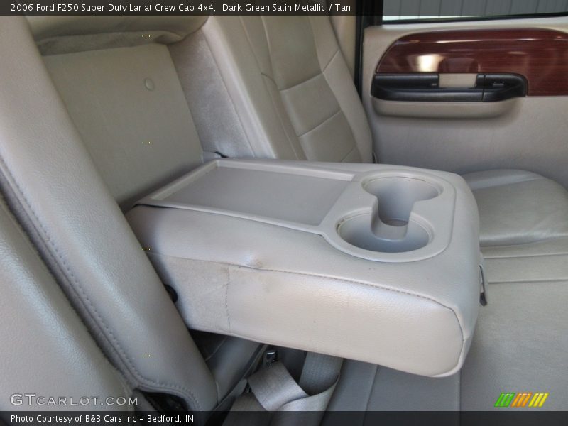 Dark Green Satin Metallic / Tan 2006 Ford F250 Super Duty Lariat Crew Cab 4x4
