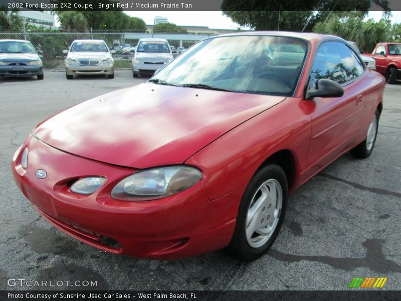 Bright Red / Medium Prairie Tan 2002 Ford Escort ZX2 Coupe
