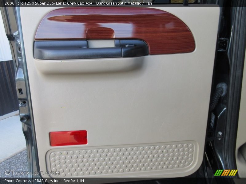 Dark Green Satin Metallic / Tan 2006 Ford F250 Super Duty Lariat Crew Cab 4x4