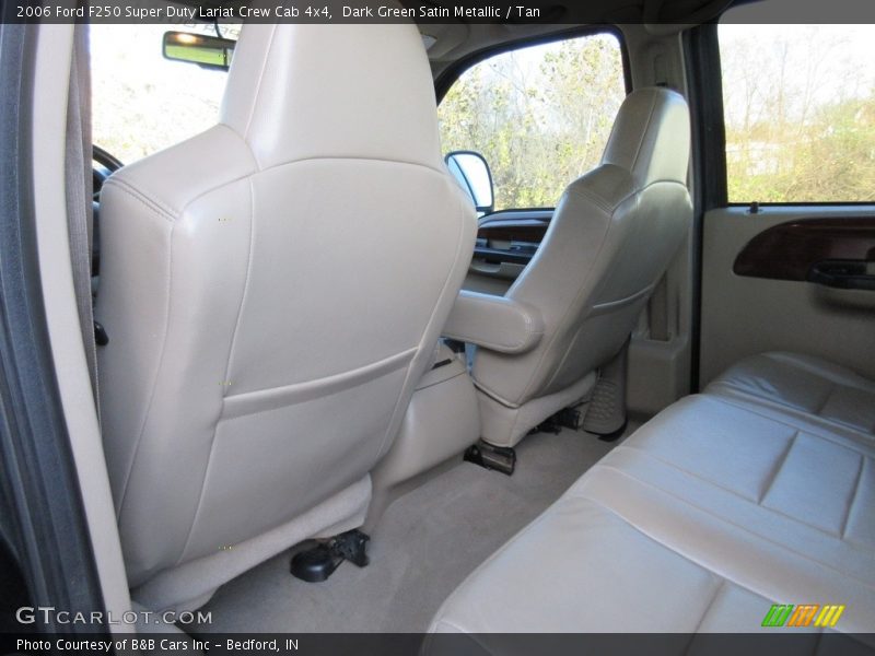 Dark Green Satin Metallic / Tan 2006 Ford F250 Super Duty Lariat Crew Cab 4x4