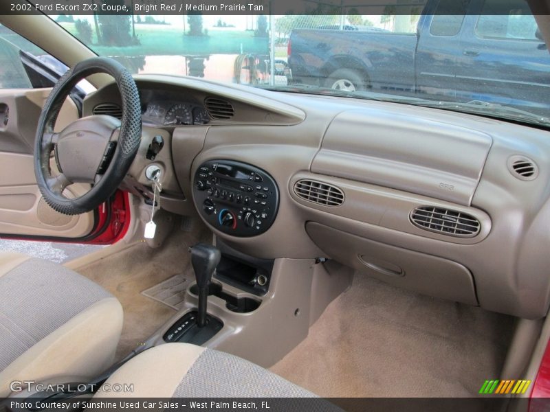 Bright Red / Medium Prairie Tan 2002 Ford Escort ZX2 Coupe