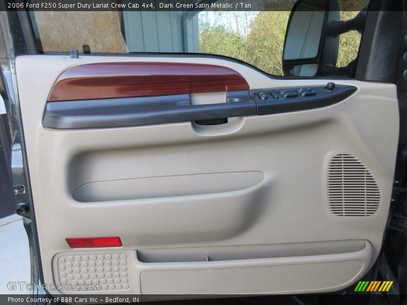 Dark Green Satin Metallic / Tan 2006 Ford F250 Super Duty Lariat Crew Cab 4x4