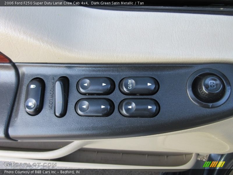 Dark Green Satin Metallic / Tan 2006 Ford F250 Super Duty Lariat Crew Cab 4x4