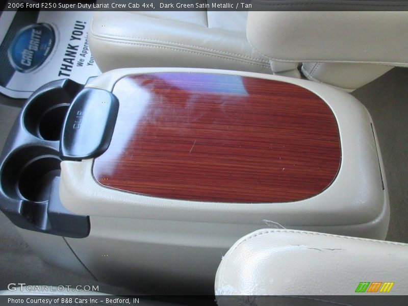 Dark Green Satin Metallic / Tan 2006 Ford F250 Super Duty Lariat Crew Cab 4x4