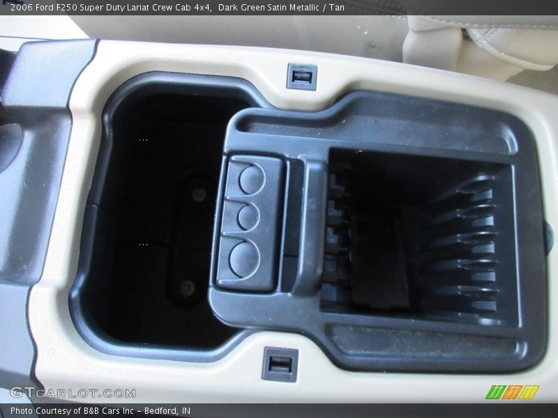 Dark Green Satin Metallic / Tan 2006 Ford F250 Super Duty Lariat Crew Cab 4x4