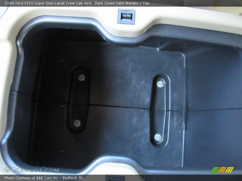 Dark Green Satin Metallic / Tan 2006 Ford F250 Super Duty Lariat Crew Cab 4x4
