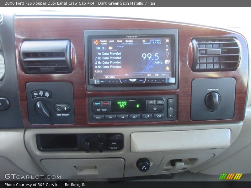 Dark Green Satin Metallic / Tan 2006 Ford F250 Super Duty Lariat Crew Cab 4x4