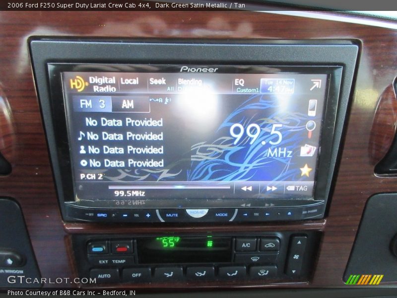 Dark Green Satin Metallic / Tan 2006 Ford F250 Super Duty Lariat Crew Cab 4x4